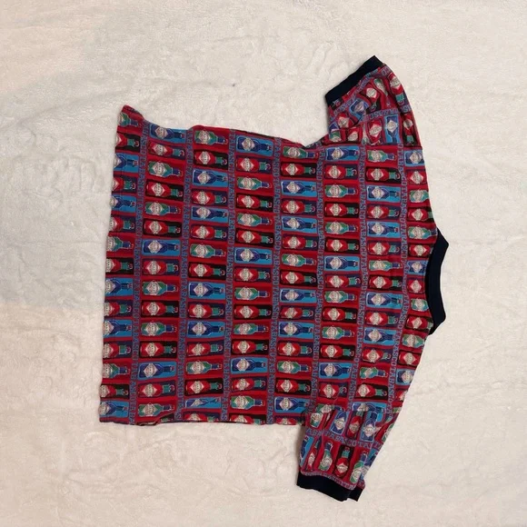 Vintage 90s Tabasco Brand Sportswear All-Over Print Polo Shirt Menβs L - Picture 2 of 9